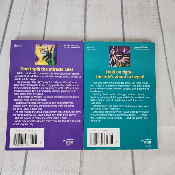 Vintage 90s Deadtime Stories Teen Horror Paperback Novels Set of 2 - Picture 7 of 9